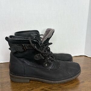 UGG Cecile Waterproof Leather Duck Ankle Boots